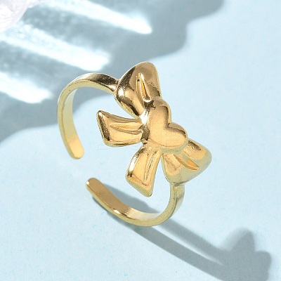 304 Stainless Steel Cuff Rings RJEW-P150-10G-1
