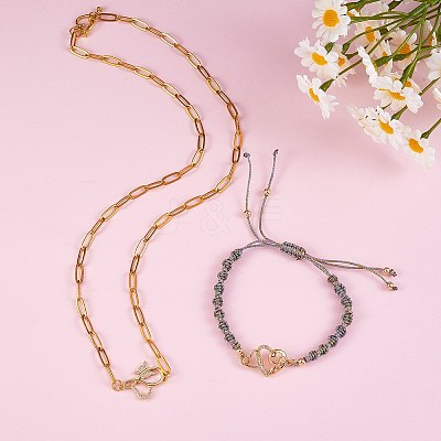 4Pcs 4 Style Brass Micro Pave Clear Cubic Zirconia Links Connectors ZIRC-SZ0002-24-1