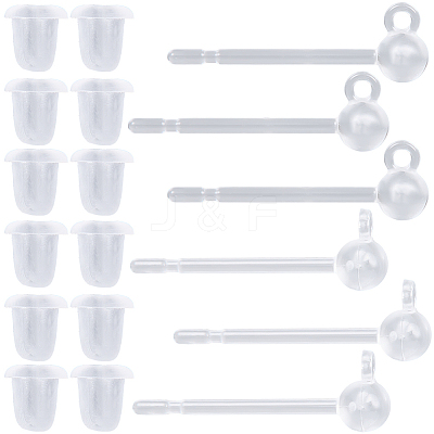 200Pcs Resin Studs Earring Findings FIND-SP0003-63-1