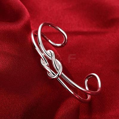 Fashion Brass Cuff Bangles for Women BJEW-BB01512-1
