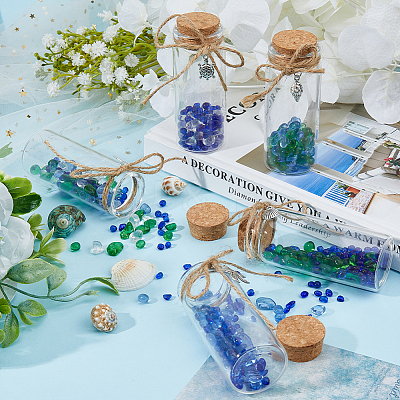 Glass Bead in Transparent Glass Bottle Display Decorations AJEW-AB00172-1