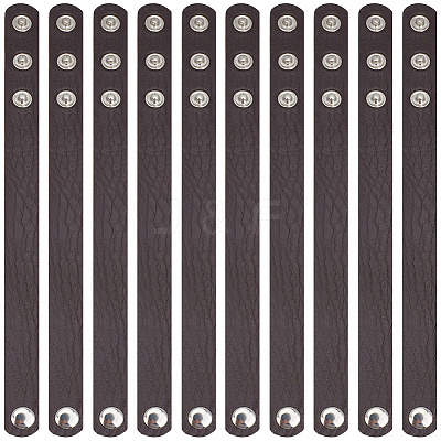 18Pcs PU Leather Snap Bracelets for Women Men BJEW-CY0001-13C-1