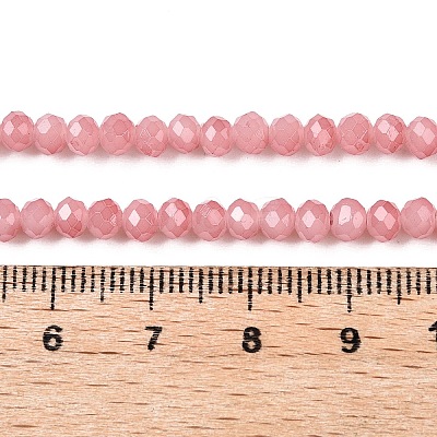 Baking Paint Imitation Jade Glass Bead Strands X-DGLA-A034-J4MM-A31-1
