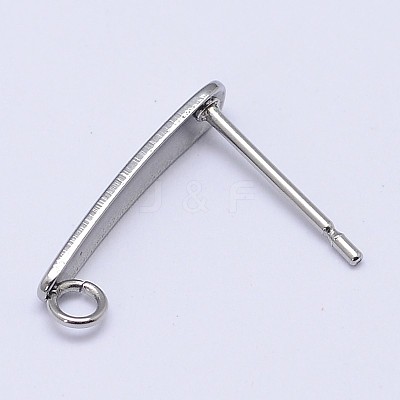 Non-Tarnish 304 Stainless Steel Stud Earring Findings X-STAS-D118-1