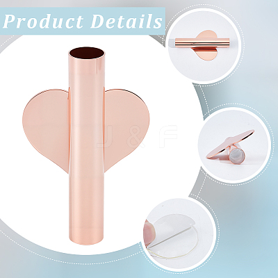 2Pcs Heart Wall Mounted Flower Tube FIND-GF0008-61RG-1
