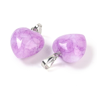 Dyed Natural Jade Pendants G-J386-H14-P-1