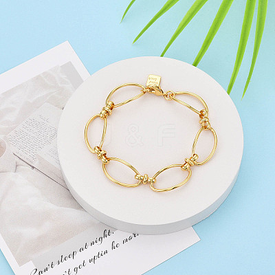 Brass Chain Bracelets BJEW-N032-01G-1