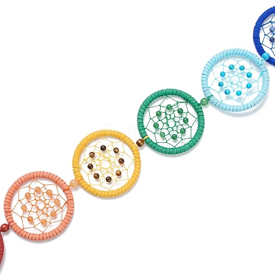 Gemstone Pendant Decorations AJEW-I059-09-1
