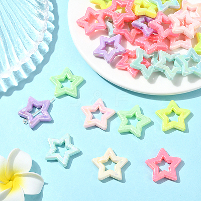 100Pcs Opaque Acrylic Beads SACR-SP0001-32-1