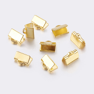 Brass Ribbon Crimp Ends J0JMT-G-1