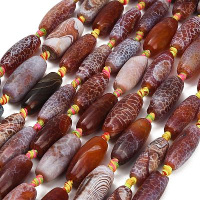 Dyed & Heated Natural Fire Crackle Agate Beads Strands GG-CBAB9C6-A01-01-1