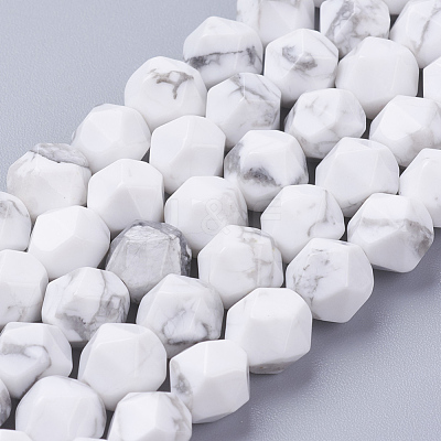Natural Howlite Beads Strands G-J376-40-8mm-1