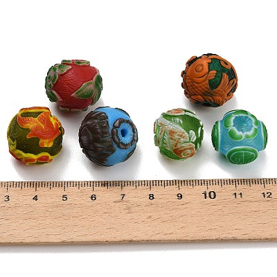Handmade Bumpy Lampwork Beads LA-CBA7A1F-02B-1