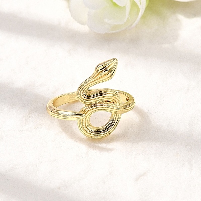 Brass Cuff Rings for Women RJEW-F188-02G-1