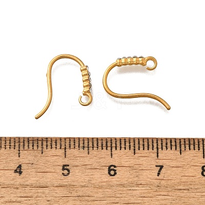 304 Stainless Steel Rhinestone Earring Hooks STAS-D310-01G-02-1