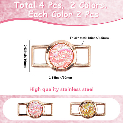 Alloy & Resin Shoelace Charms FIND-CP0002-94E-1