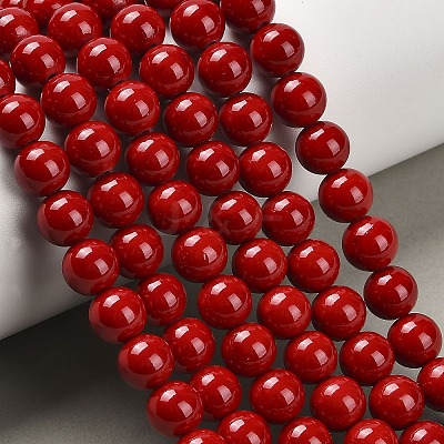 Natural Mashan Jade Round Beads Strands G-D263-8mm-XS31-1