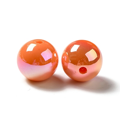 UV Plating Rainbow Iridescent Acrylic Beads X-PACR-D070-01L-1