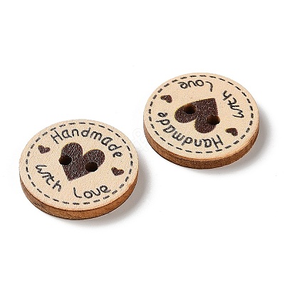 2-Hole Printed Wood Buttons WD-CBACBB7-03-1