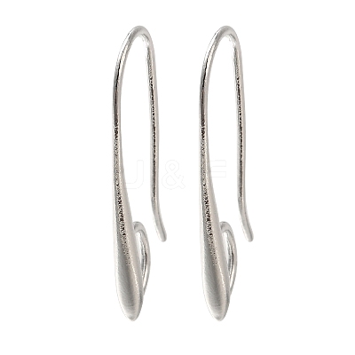Brass Earring Hooks KK-H502-11S-1