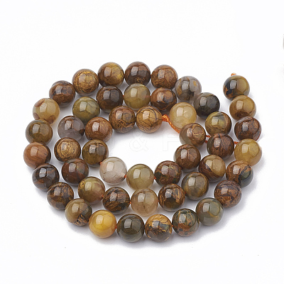 Natural Pietersite Beads Strands G-S333-8mm-010-1