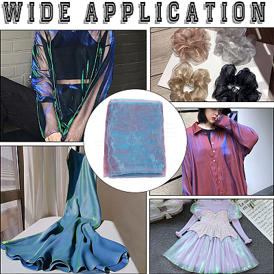Polyester Organza Fabric DIY-WH0003-138C-1