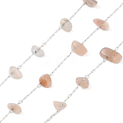 Handmade Natural Rose Quartz Chip Beads Chain CHS-H028-06A-06-1