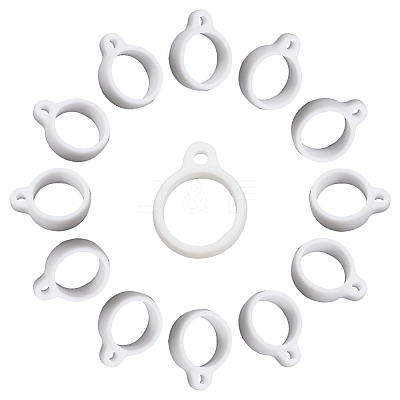 60Pcs Silicone Pendant SIL-GF0001-40B-1