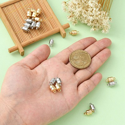 20 Sets 2 Colors Alloy Magnetic Clasps PALLOY-CJ0002-43-1