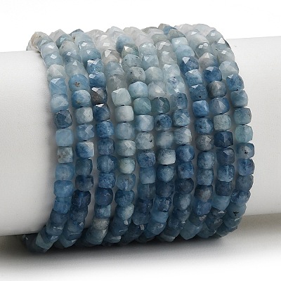 Gradient Color Natural Devil Blue Aquamarine Beads Strands G-NH0072-C01-02-1