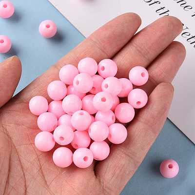 Opaque Acrylic Beads X-MACR-S370-C10mm-A01-1