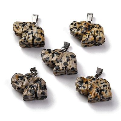 Natural Dalmatian Jasper Pendants G-B127-05P-08-1