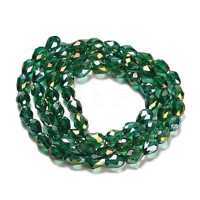 Electroplate Glass Beads Strands EGLA-D015-15x10mm-26-1
