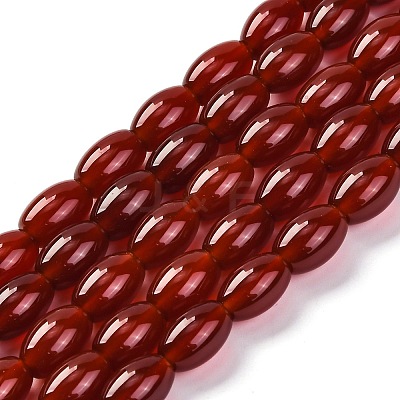 Dyed & Heated Natural Carnelian Beads Strands G-G177-J01-01-1