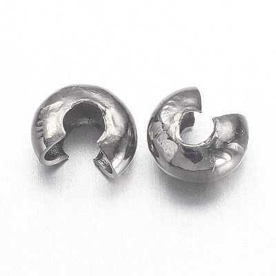 Iron Crimp Beads Covers X-IFIN-H028-B-1
