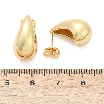Rack Plating Brass Teardrop Stud Earrings EJEW-R150-05G-1