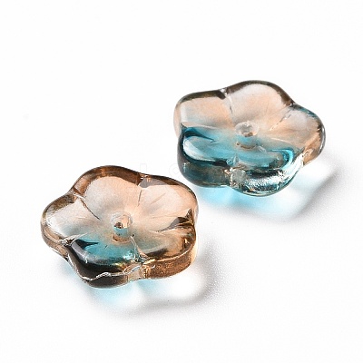 Transparent Spray Painted Glass Beads LS-GLAA-I050-01F-1