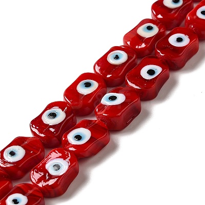 Handmade Evil Eye Lampwork Beads Strands LAMP-G154-02H-1