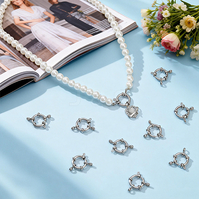 20Pcs 304 Stainless Steel Spring Ring Clasps STAS-GA0002-34-1