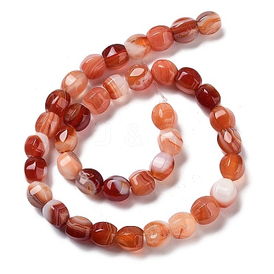 Natural Banded Agate Beads Strands G-G172-02A-1
