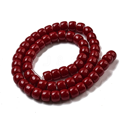 Opaque Glass Beads Strands X-GLAA-NH0002-B07-1