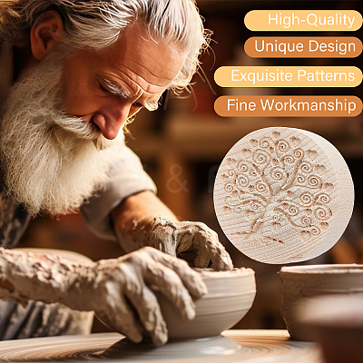 Beech Wood Cookie Molds AJEW-WH0083-45B-1