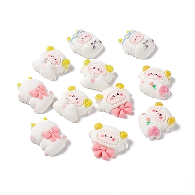 Opaque Resin Cabochons X-RESI-G031-09-1