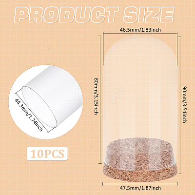 10Pcs Glass Dome Cover AJEW-BC0006-86-1
