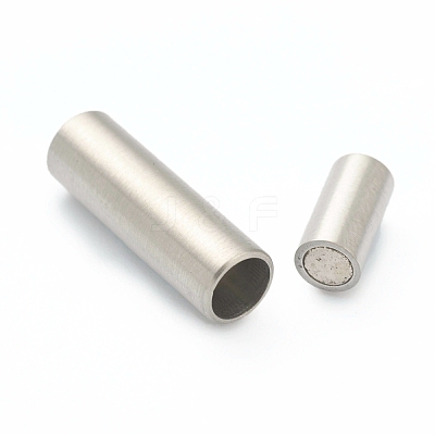 Tarnish Resistant 304 Stainless Steel Magnetic Clasps with Glue-in Ends STAS-B017-01A-P-1