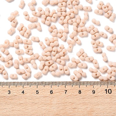 Rubberized Style Glass Seed Beads SEED-Z003-01G-1