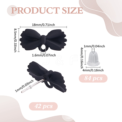 42Pcs Alloy Stud Earring Findings EJEW-ME0001-30A-1