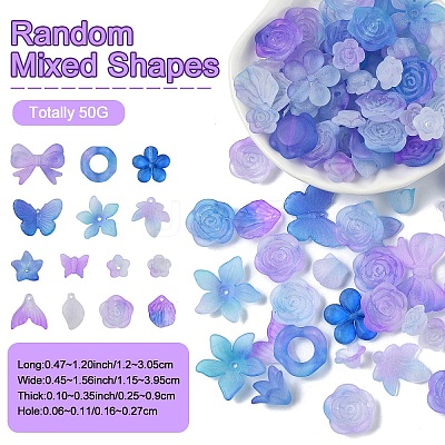 50G Transparent Acrylic Beads OACR-YW0002-44D-1