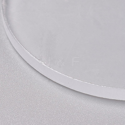 Transparent Blank Acrylic Pendants X-TACR-WH0002-09B-1