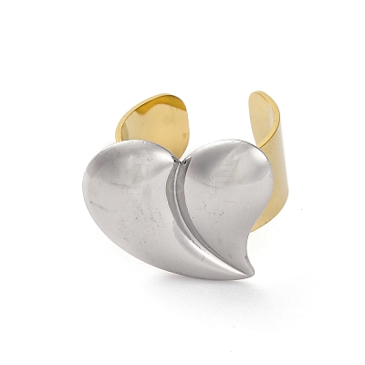304 Stainless Steel Open Cuff Rings RJEW-K258-08GP-03-1
